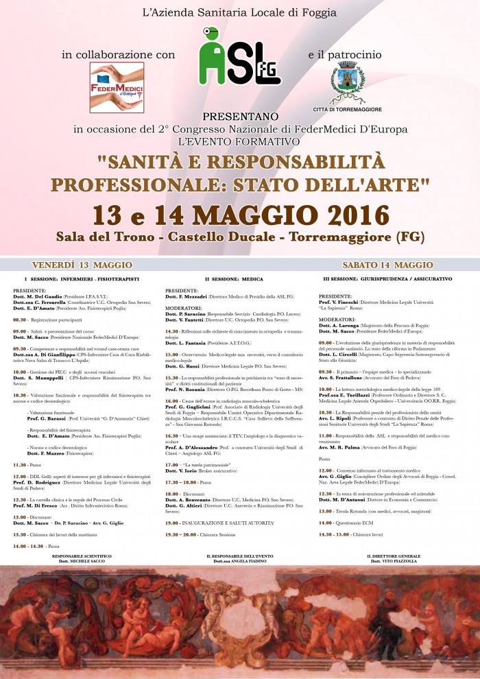 II Congresso FederMedici d'Europa, 13/14.05.2016, Locandina
